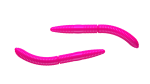 Libra Lures Fatty D Worm 65mm, Cheese, Hot Pink